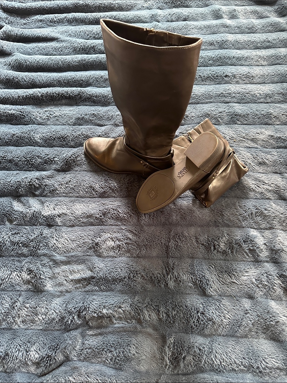 Chaps Over-the-Knee Brown Leather Riding Boots